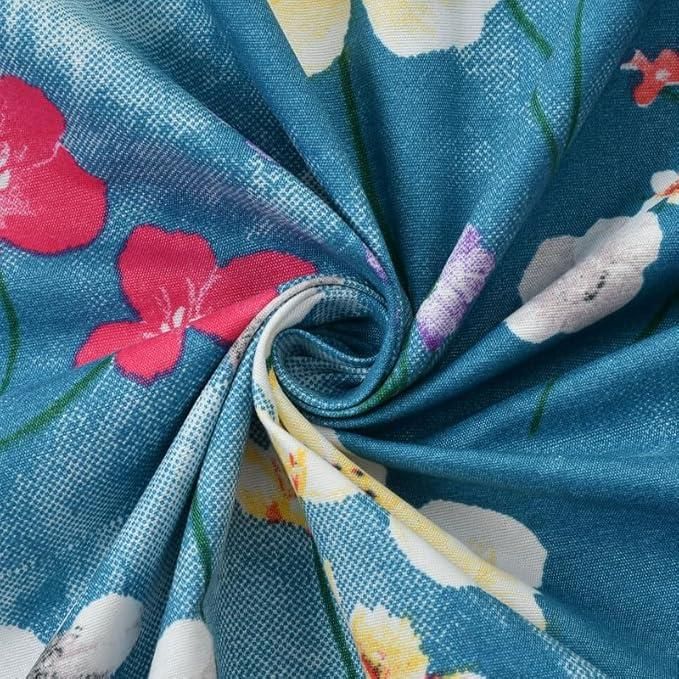 Poly Cotton Floral Fitted 1 Bedsheet with 2 Pillow Covers